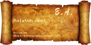Balaton Ábel névjegykártya